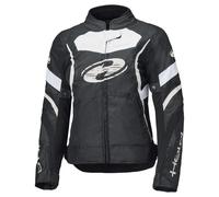 Held Baxley Top Chaqueta textil impermeable para mujer, negro-blanco, tamaño S