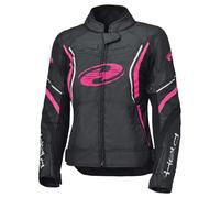 Held Baxley Top Chaqueta textil impermeable para mujer, negro-rosa, tamaño M