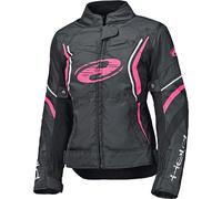 Held Baxley Top Chaqueta textil impermeable para mujer, negro-rosa, tamaño XL
