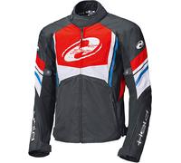 Held Baxley Top Chaqueta textil de moto impermeable, negro-rojo-azul, tamaño 2XL