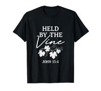 Held by The Vine John 15:4 Christian Grapevine Faith Camiseta Camiseta gráfica económica