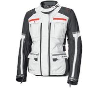 Held Carese Evo GTX Chaqueta textil de la motocicleta de las señoras, gris-rojo, tamaño L para Mujer