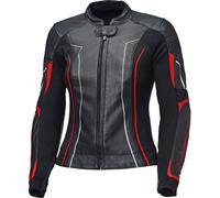 Held Debbie 3 Chaqueta de cuero para moto femenina, negro-rojo, tamaño 34 para Mujer