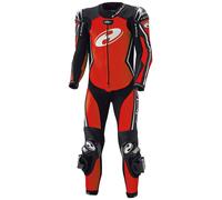 Held Full Speed Traje de cuero de motocicleta de una sola pieza, negro-rojo, tamaño 48 para Hombres