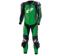 Held Full Speed Traje de cuero de motocicleta de una sola pieza, negro-verde, tamaño 50 para Hombres