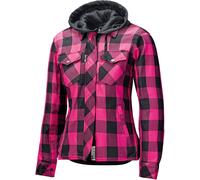 Held Lumberjack II Chaqueta textil para motocicletas de señoras, negro-rosa, tamaño S para Mujer