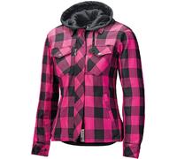 Held Lumberjack II Chaqueta textil para motocicletas de señoras, negro-rosa, tamaño L para Mujer