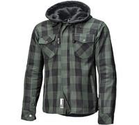 Held Lumberjack II Chaqueta textil para motocicletas, negro/verde, Talla XXL