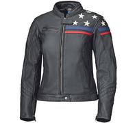 Held Midway Chaqueta de cuero para damas, negro-blanco, tamaño 40 para Mujer