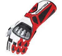 Held Phantom II Guantes de la motocicleta, blanco/rojo, Talla 6.5 (XS)