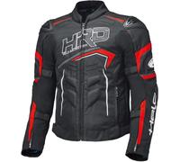 Held Safer SRX Chaqueta textil de motocicleta, Negro/Blanco/Rojo, Talla M