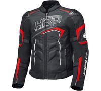 Held Safer SRX Chaqueta textil de motocicleta, negro-blanco-rojo, tamaño L para Hombres