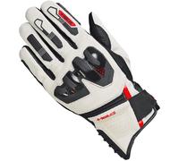Held Sambia 2 Guantes de moto, negro-blanco-rojo-beige, tamaño M L para Hombres