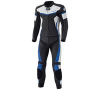 Held Spire Traje de cuero de motocicleta de dos piezas, negro-azul, tamaño 48 para Hombres