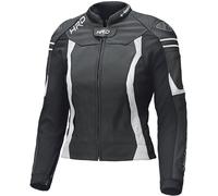Held Street 3.0 Chaqueta de cuero de moto para mujer, Negro/Blanco, Talla 80