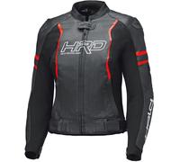 Held Street Rocket 4 Chaqueta de cuero para motociclista para mujer, negro-rojo, tamaño 36