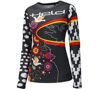 Held Style Skin Top Camisa Funcional de Damas, negro-blanco-naranja, tamaño XS para Mujer