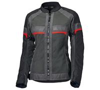 Held Tropic 4 - Chaqueta de verano para moto para mujer, deportiva y ventilada, chaqueta de verano para moto, ligera con protectores D3o Ghost Level 1, clase de protección CE, antracita, talla S