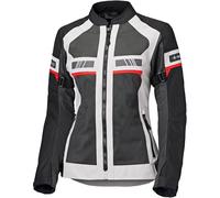 Held Tropic 4 Mesh Chaqueta textil para moto para mujeres, gris/rojo, Talla S