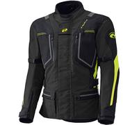 Held Zorro Chaqueta Textil Motocycle impermeable, negro/amarillo, Talla XS