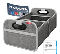 HELDENWERK Bolsa para maletero de coche plegable, reforzada y estable, organizador para maletero, bolsa de la compra para un almacenamiento práctico, caja plegable antideslizante, caja para maletero