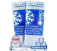 HELDENWERK® Compresa de refrigeración premium de 29 x 12 cm, paquete de 2 compresas frías y calientes, paquete de enfriamiento de gel para niños y adultos, compresas múltiples para aplicación de frío
