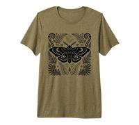 Helecho Polilla Celestial botánico gótico Cottagecore Nature Art Camiseta Premium