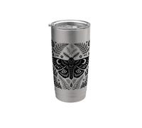 Helecho polilla celestial botánico gótico Cottagecore Nature Art Vaso térmico de acero inoxidable de doble pared