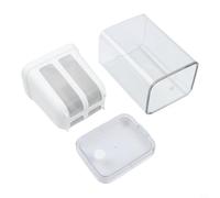 Helecho Yogur Preparador 1800Ml Con Tapa, Colador De Yogur De 304 Tamiz Fino, Reutilizable Queso Maker Y Separador De Suero Para Leche De Nueces Té, Blanco