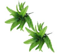 Helechos Artificiales Helechos Artificiales para Exteriores | 2 Piezas Plantas Realistas Helecho Artificial Helecho Artificial Helecho Verano Al Aire Libre Decorativo con Detalles para Dormitorio Gara