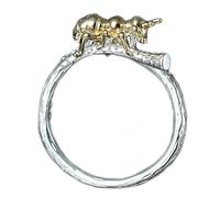 Helen de Lete Kleine hormiga Escalada algodón 925 plata de ley Anillo abierto