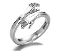 Helen de Lete Original Come to My Arm - Anillo ajustable de plata de ley 925, Plata de ley, Sin piedras preciosas