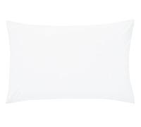 Helena Springfield Plain Dye algodón percal de 50/Funda de Almohada, estándar, Blanco, 48 x 74 x 0.1 cm
