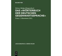 Helene Malige-K Das »Wörterbuch Der Deutschen Gege (Tapa dura) (Importación USA)