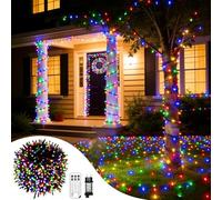 HELESIN Guirnalda de Luces LED, 600 Ledes 14M, multicolor, Cadena de Luz con 12 Modos y Temporizador para Jardín, Iluminación Navideña con Mando a Distancia para Jardín, árbol de Navidad, Boda