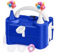 HELESIN Inflador de Globos Electrico, Inflador de Globos con Doble Boquilla, Hinchador Globos Electrico con 2 Modos de Inflación para Fiesta de Boda, Celebración de Cumpleaños, Decoración