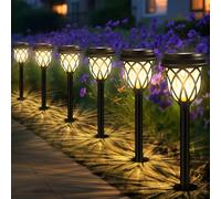 HELESIN Lámparas solares para exterior jardín, 6 unidades, luces solares para jardín, exteriores, impermeables, luces LED solares de jardín, decoración para jardines, caminos, céspedes, invernaderos y