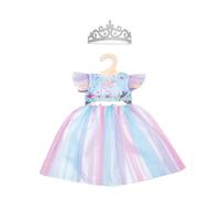 Heless 1130-Vestido para muñecas con diseño de Hada y Unicornio, con Corona Plateada, tamaño 28-35, Multicolor, Small (1130)