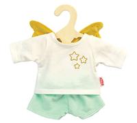 Heless 1175 - Ropa para Muñecas En Diseño Ángel de La Guarda Esperanza, Conjunto de 2 Piezas con Camiseta y Pantalones Cortos para Muñecas y Peluches de Tamaño 28-35 Cm