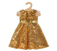Heless 1330 - Ropa para muñecas en diseño Goldstar, Vestido con Lentejuelas Dora