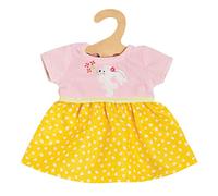 Heless 1360 - Ropa para muñecas en diseño Bunny Lou, Vestido con aplicación de Conejito para muñecas y Peluches Talla 28-35 cm