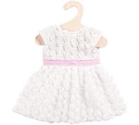 Heless 1650 - Vestido de ensueño para muñecas en blanco, con florecillas y faja rosa, talla 28 - 35 cm