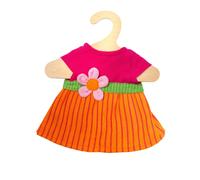 Heless 1722 - Fair Trade jurk Maya, voor poppen, met bloemenapplicatie, maat 28-