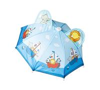 Heless 183 - Paraguas para muñecas con diseño de Amantes de la Vela, protección Ideal en Condiciones de Lluvia, Viento y Nieve, Color Azul Claro