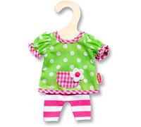 Heless 1955 - Juego de ropa para muñecas, 2 piezas con percha y polainas, talla 20 - 25 cm