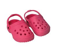 Heless 2009 - Zapatos para muñecas, zuecos icónicos en rosa, talla 38 - 45 cm