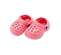 Heless 2011 - Zapatos para muñecas, zuecos icónicos en rosa, talla 32 - 38 cm