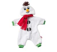 Heless 2098 - Mono para muñecas con capucha y bufanda, muñeco de nieve de peluche, tamaño 35 - 45 cm