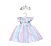 Heless 2130 - Vestido para muñecas con diseño de Hada y Unicornio, con Corona Plateada, tamaño 35 - 45 cm