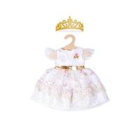 Heless 2132 - Vestido de Princesa para muñecas, diseño de Flor de Cerezo con Corona Dorada, Talla 35 - 45 cm